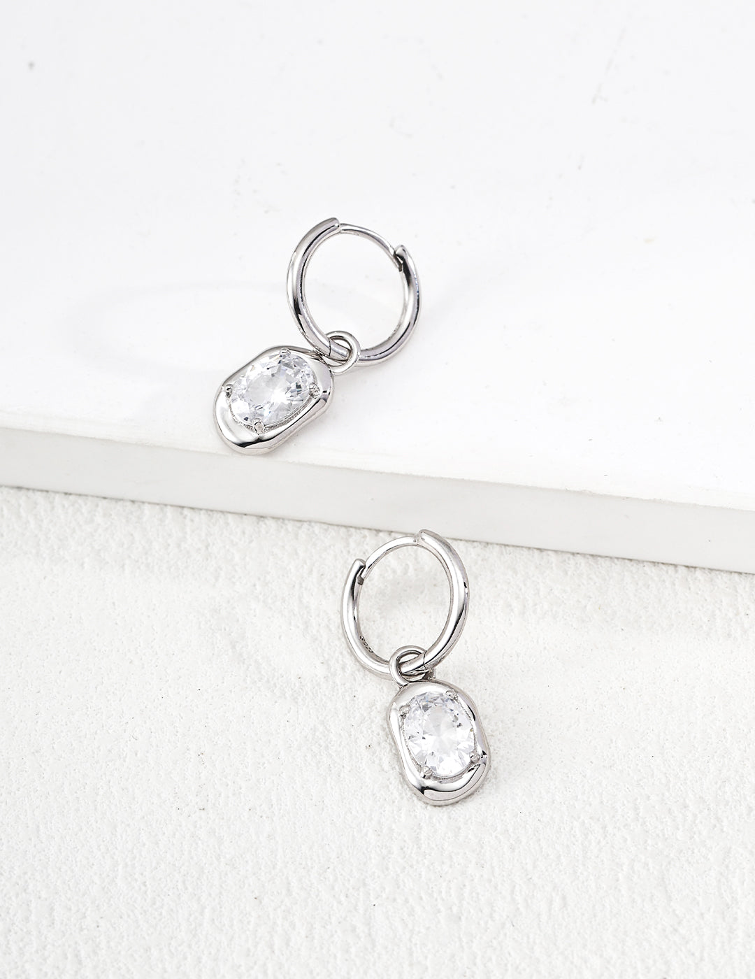 Urban Minimalism Zircon Hoops