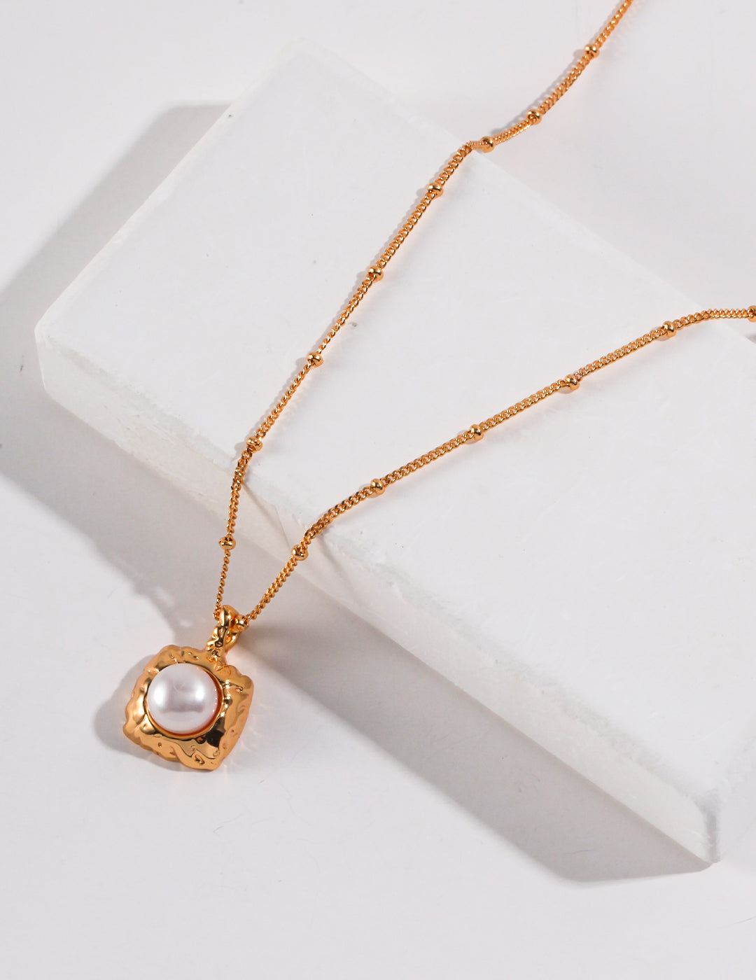 18K Gold Vermeil Pearl Drop Necklace – Minimalist Luxe