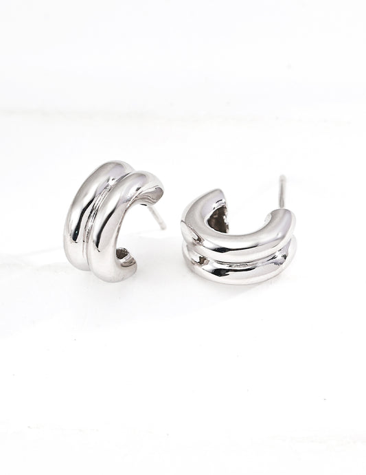 Essential Sterling Silver Stacked Hoop Earrings