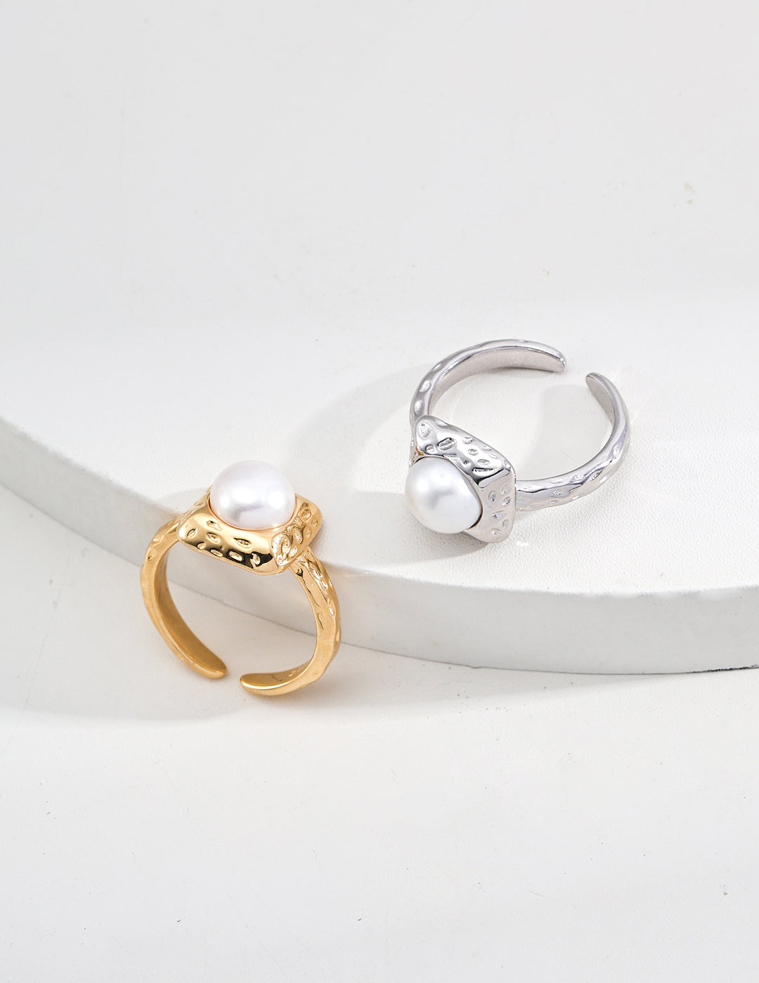 Minimalist Pearl S925 Silver Ring