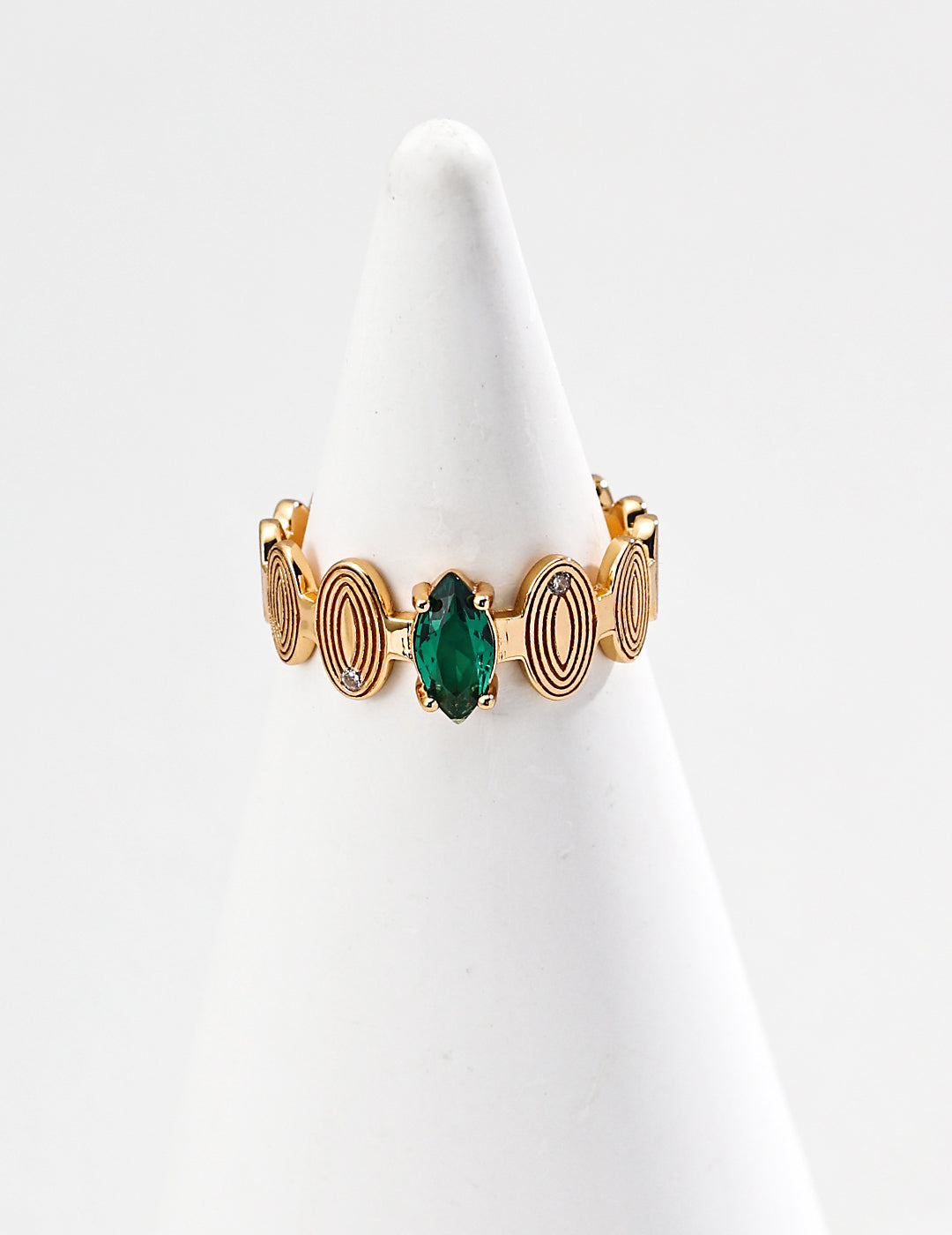 Swirl Design Zircon Open Ring