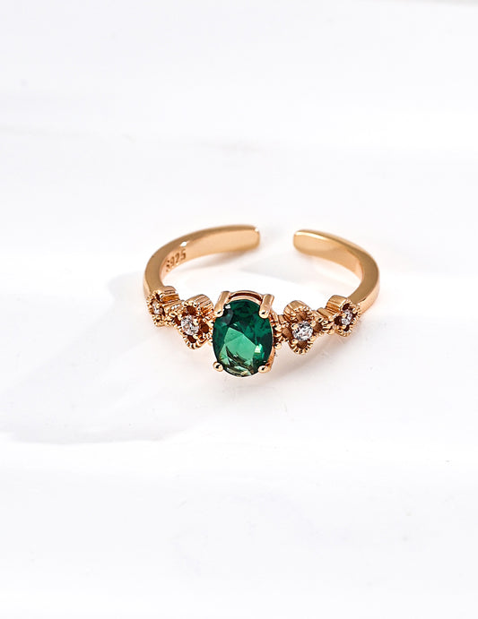 Palace Clover Zircon Ring