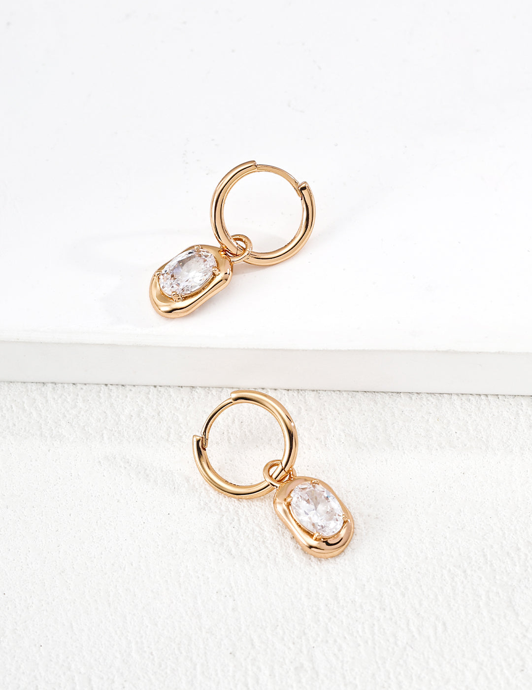 Urban Minimalism Zircon Hoops