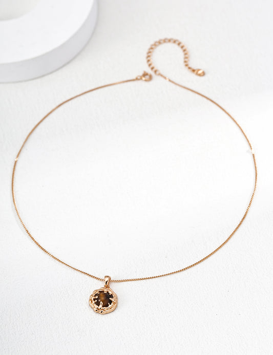 Coral Sea Stone Pendant Necklace