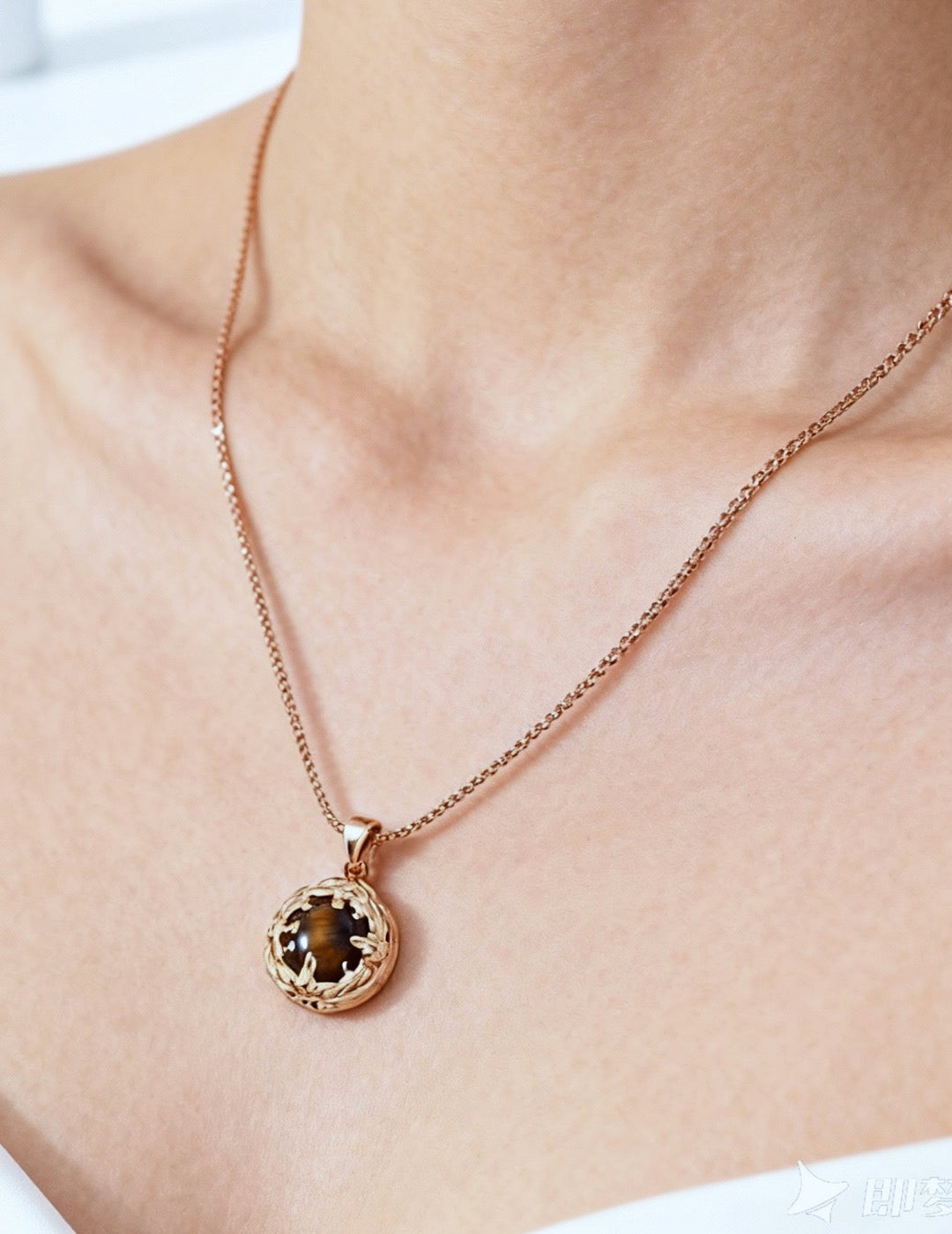 Coral Sea Stone Pendant Necklace