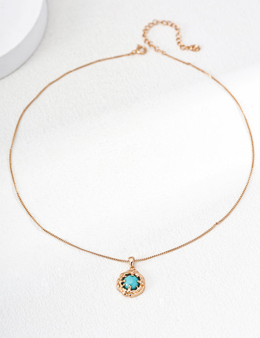 Coral Sea Stone Pendant Necklace