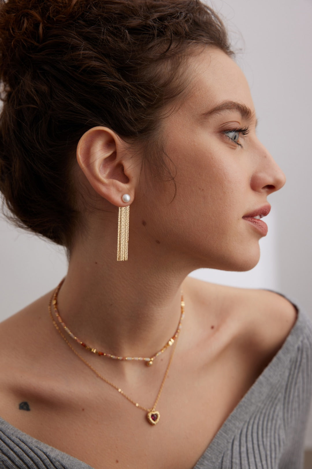 Pearl Cascade Tassel Earrings