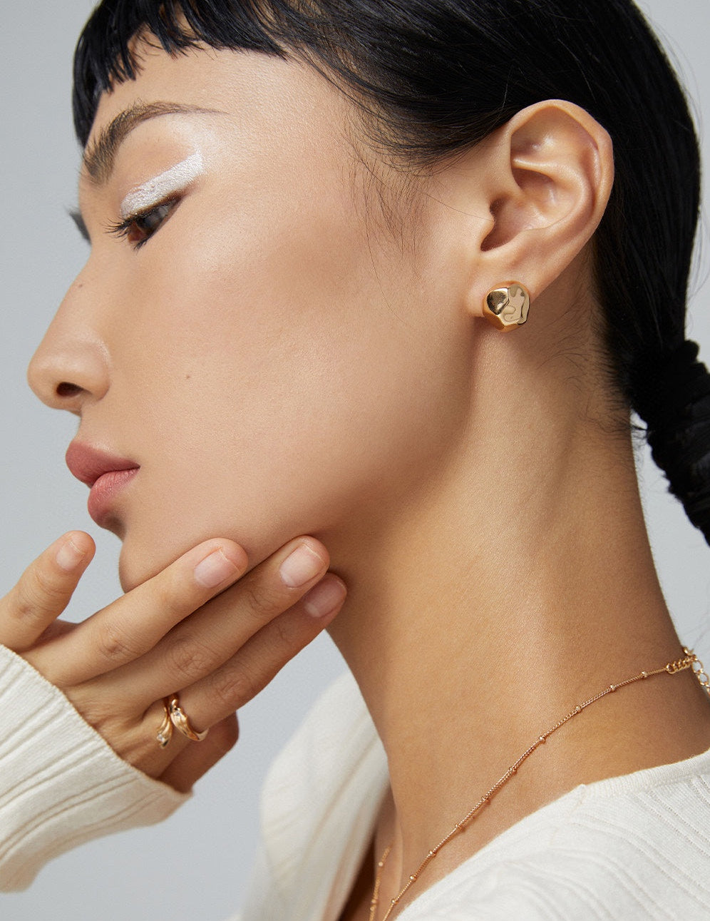 Minimalist Silver Stud Earrings