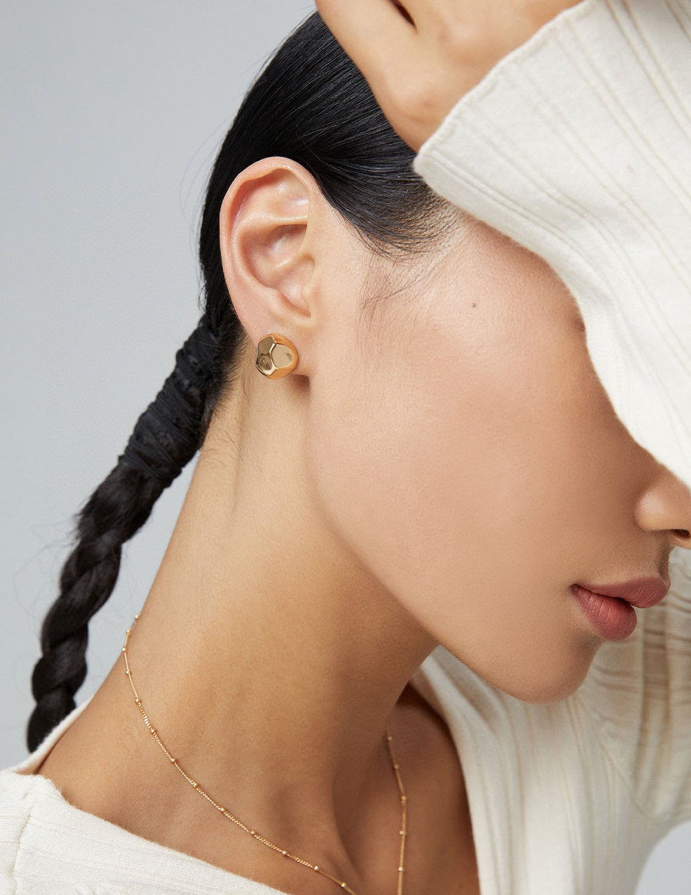 Minimalist Silver Stud Earrings