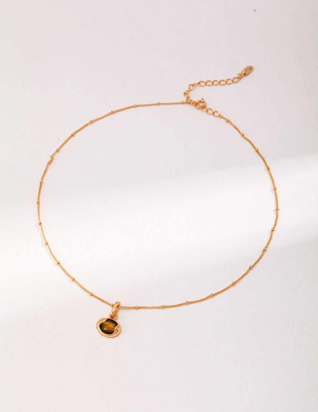 Celestial Tiger Eye Solitaire Necklace