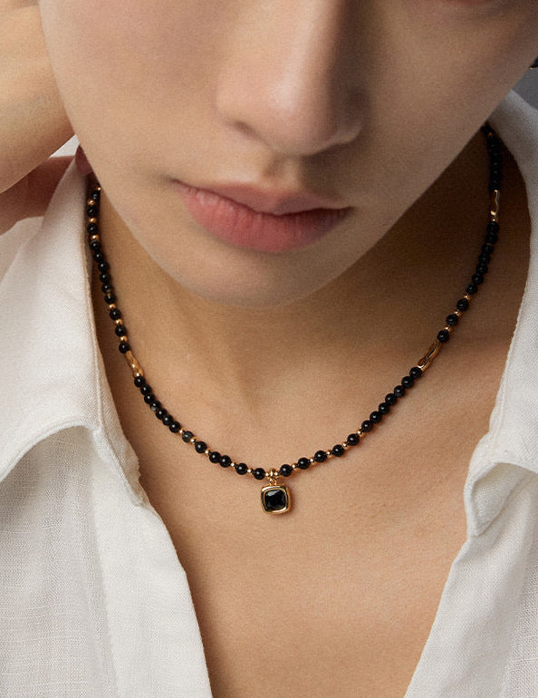 Midnight Mystery Black Onyx Necklace