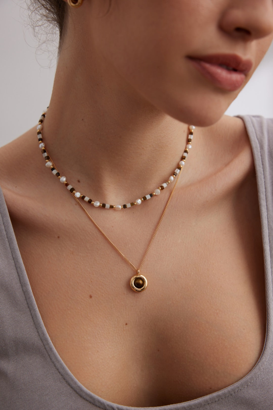 Vintage French Romance Multi-Gem Necklace