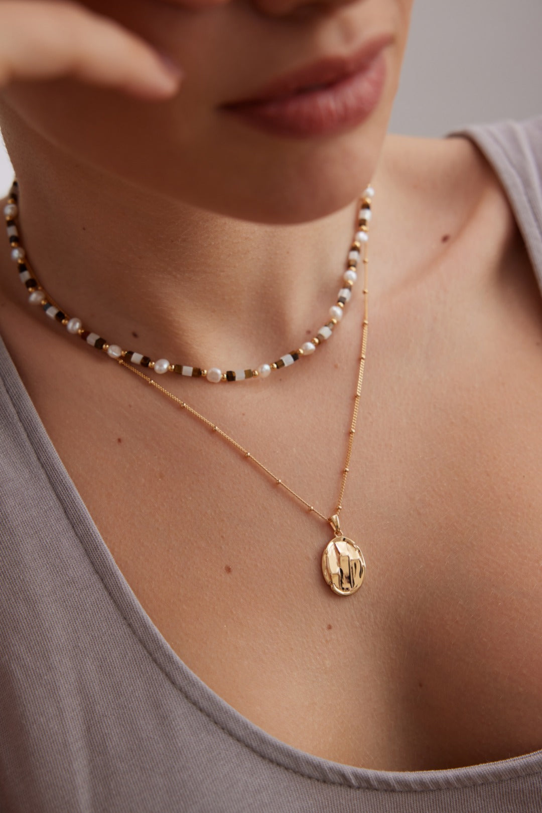 Vintage French Romance Multi-Gem Necklace