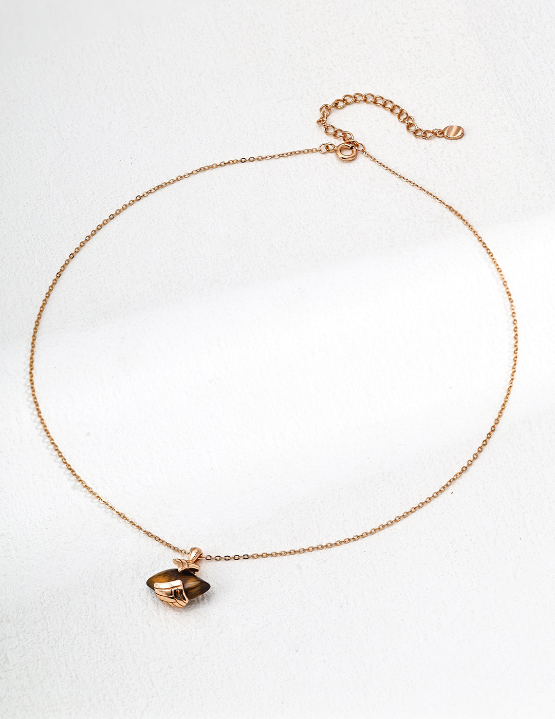 Vintage Style Tiger Eye Drop Necklace