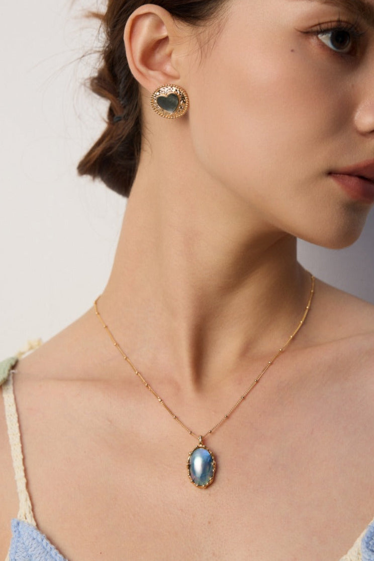 Mabe Pearl Vintage Pendant Necklace