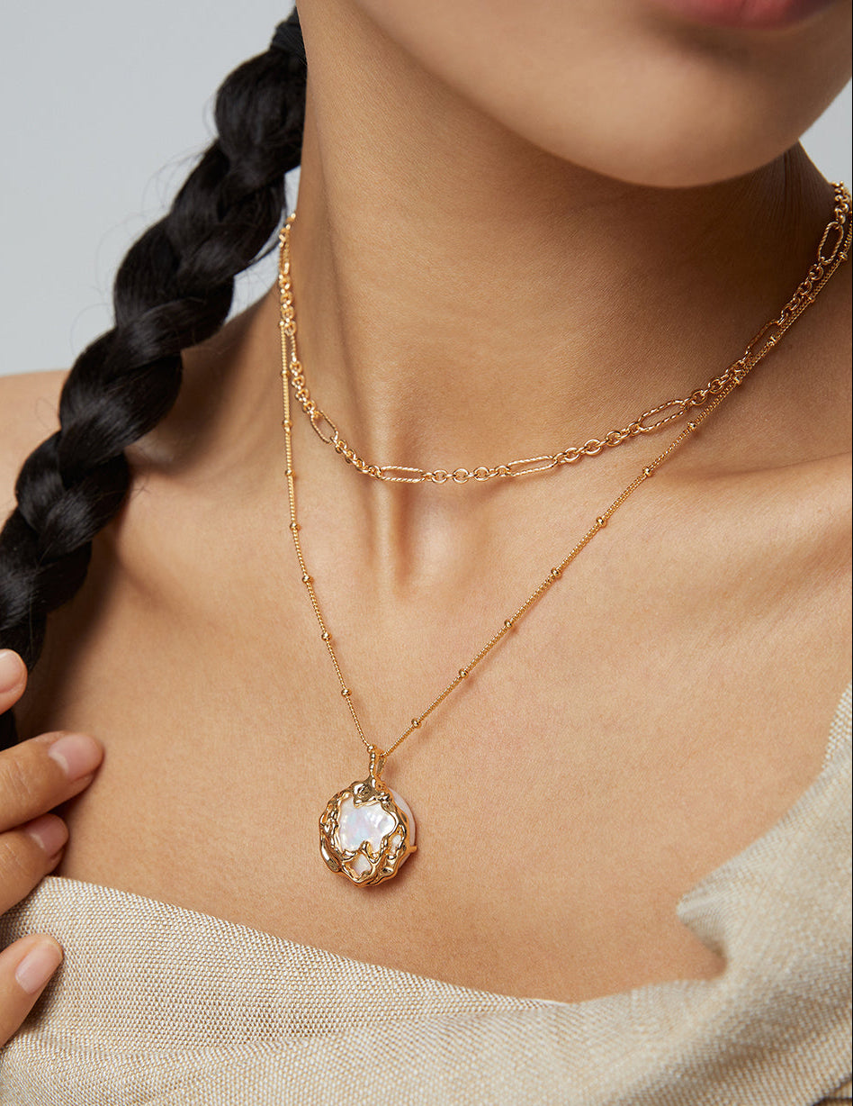 Artisan Baroque Pearl Statement Necklace