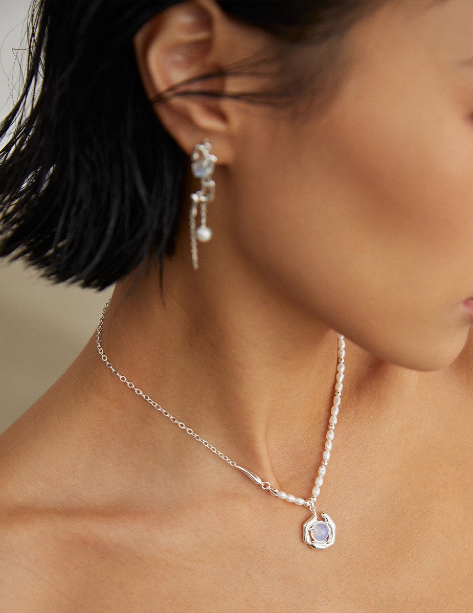 Fluid Form Opal Necklace