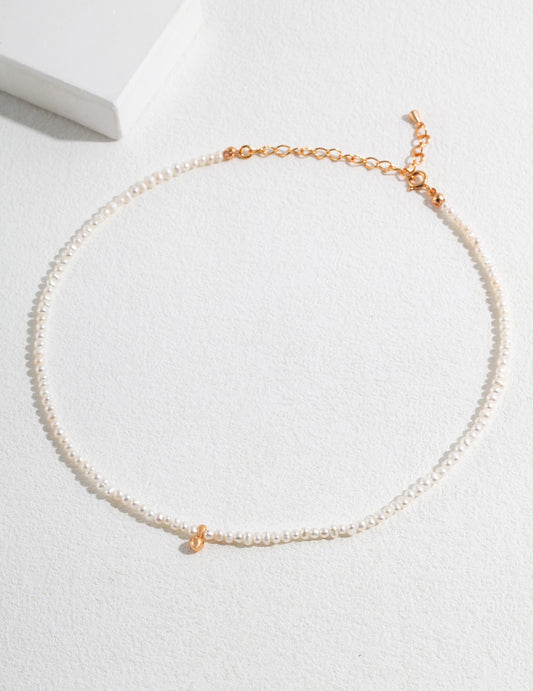 Dainty Potato Pearl Necklace
