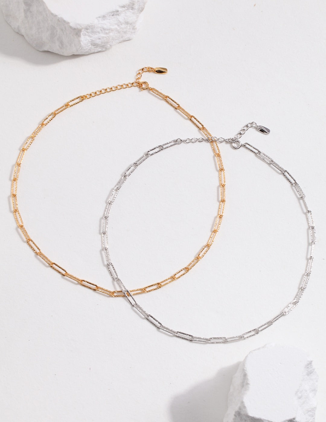 Minimalist Thick Chain Silver Necklace