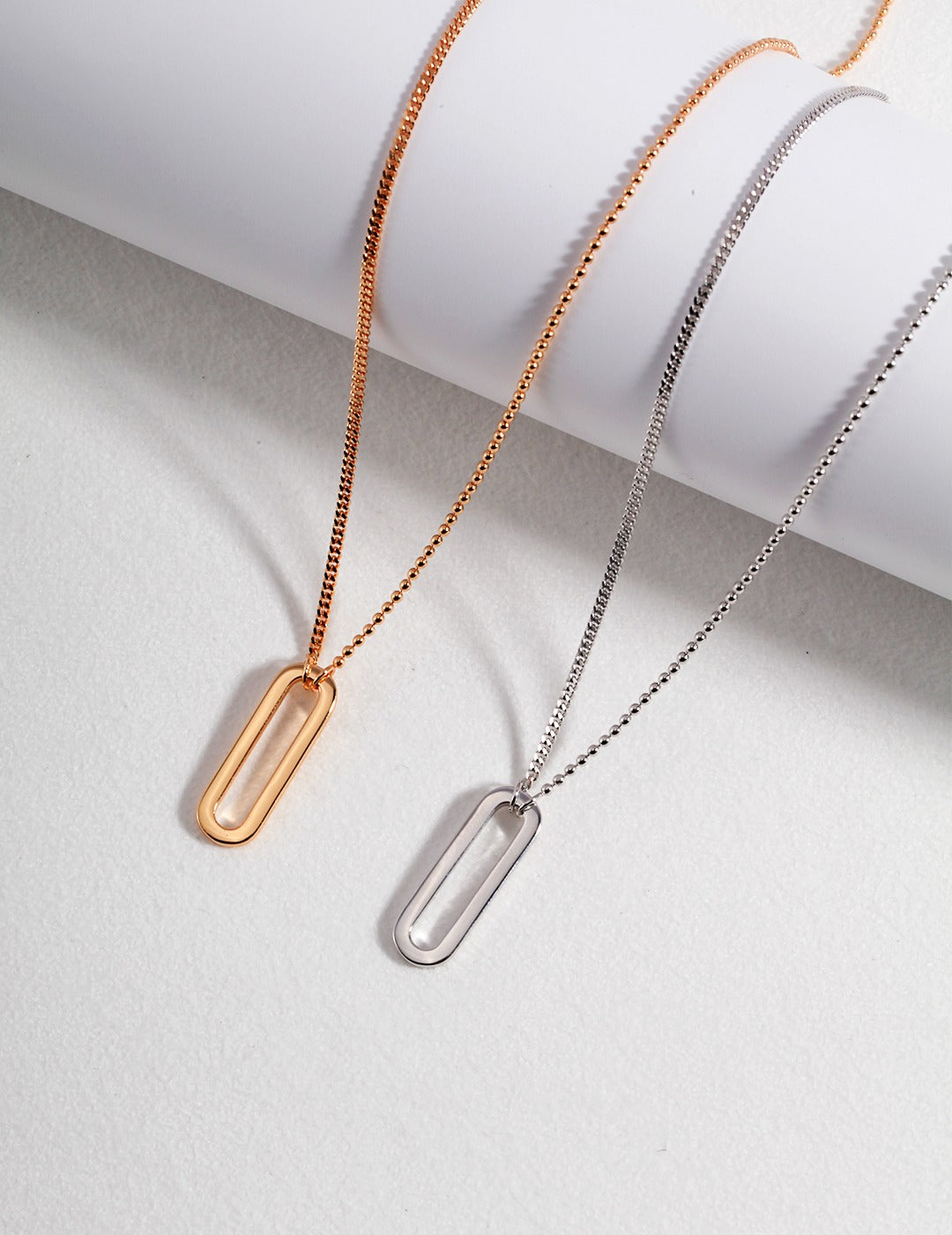 Sleek Geometric Bar Pendant Necklace