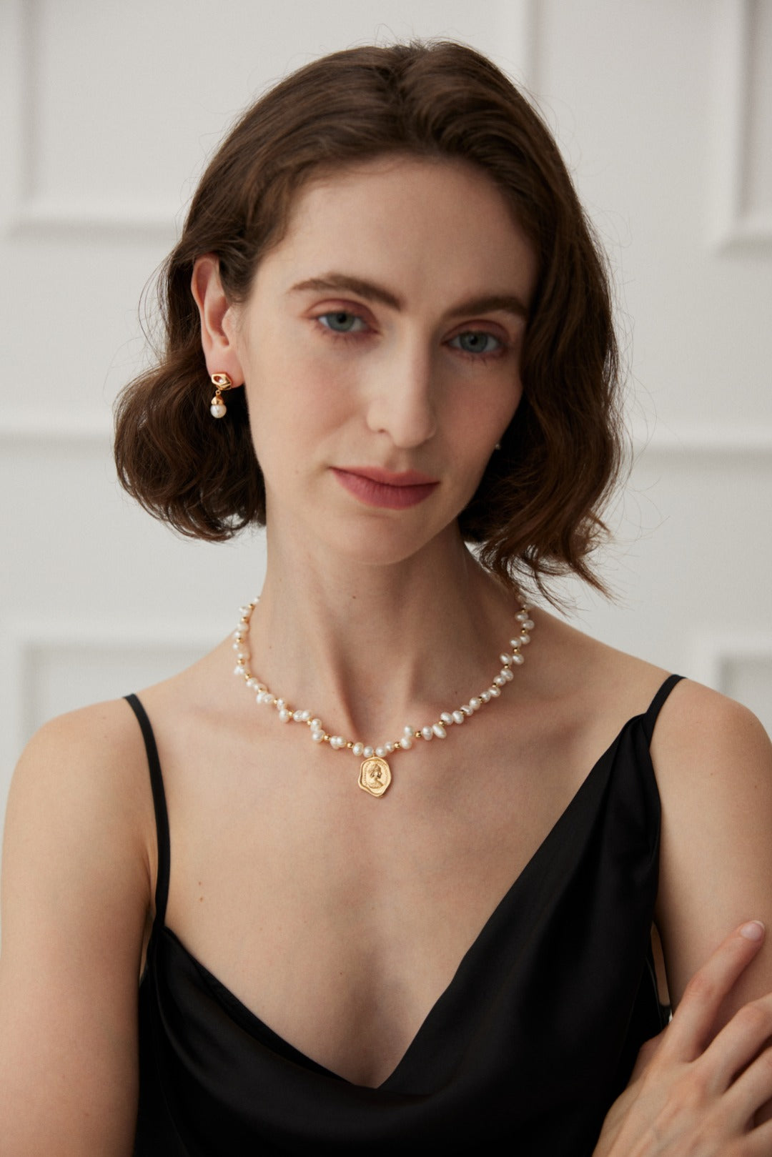 Organic Baroque Pearl Statement Necklace