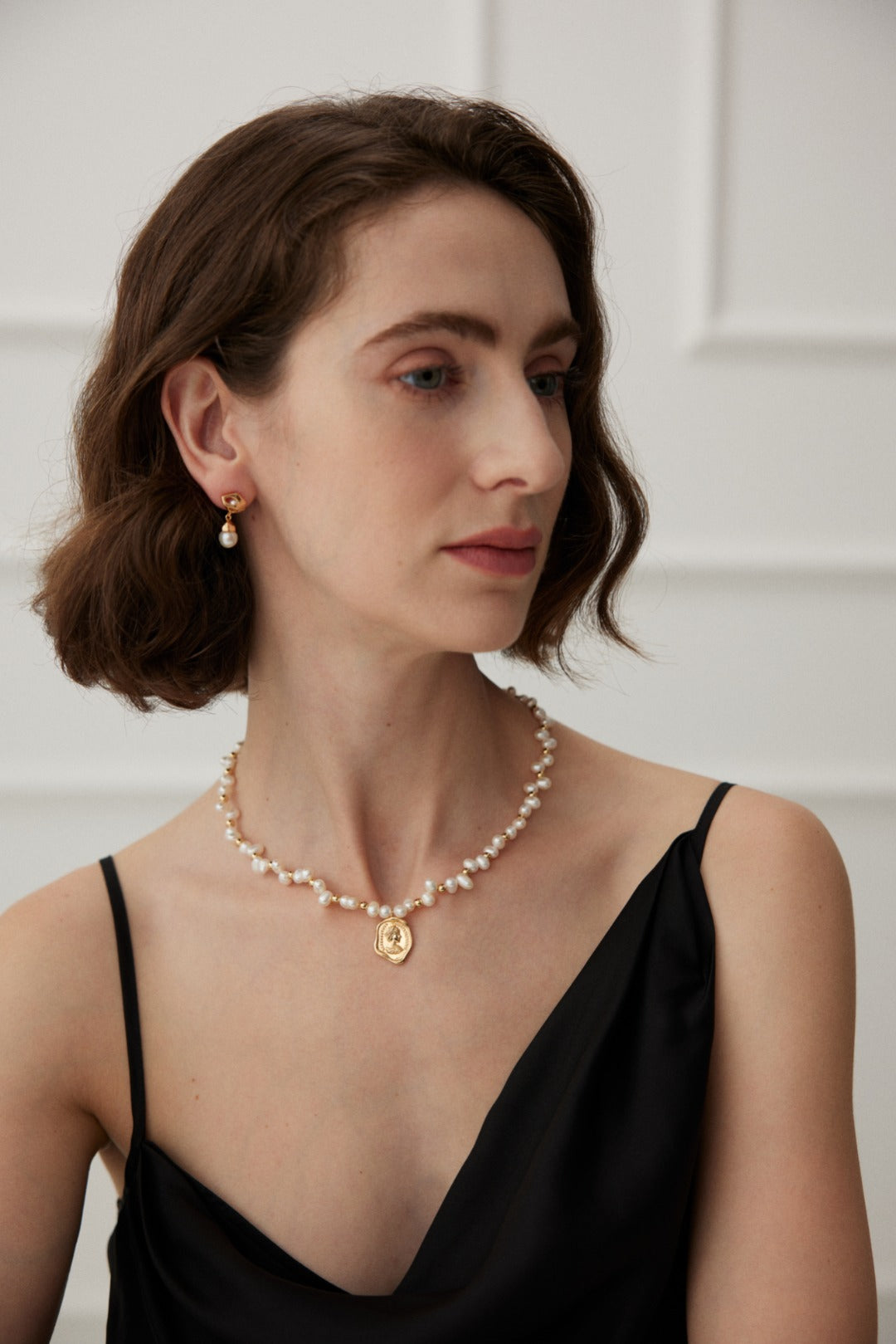 Organic Baroque Pearl Statement Necklace