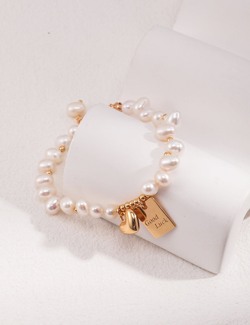 S925 Sterling Silver Pearl Bracelet – Good Luck Edition