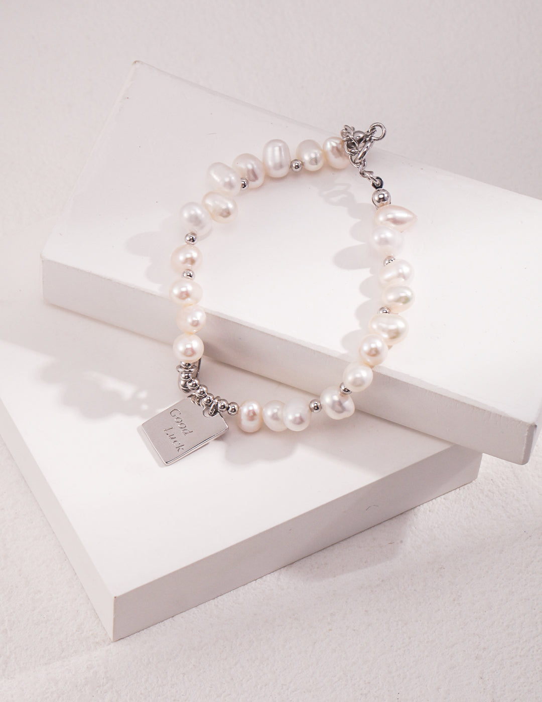 S925 Sterling Silver Pearl Bracelet – Good Luck Edition