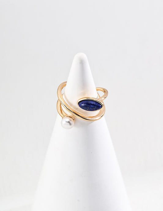 Pearl & Lapis Lazuli Ring