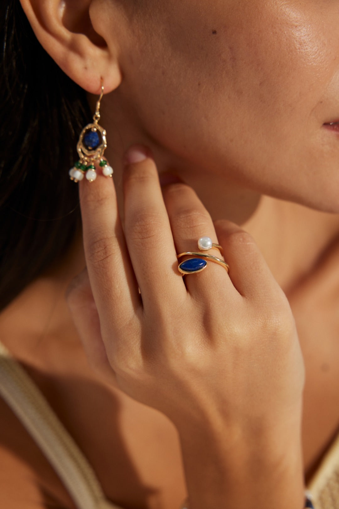 Pearl & Lapis Lazuli Ring