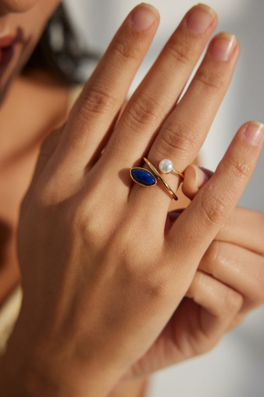 Pearl & Lapis Lazuli Ring