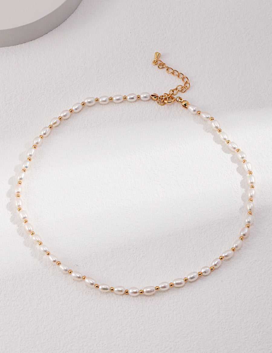 Vintage Pearl Sterling Silver Choker