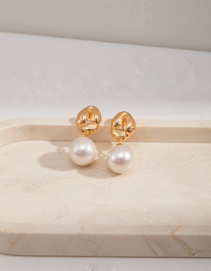 Mochi Stud Baroque Pearl Earrings