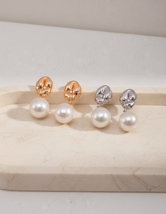 Mochi Stud Baroque Pearl Earrings