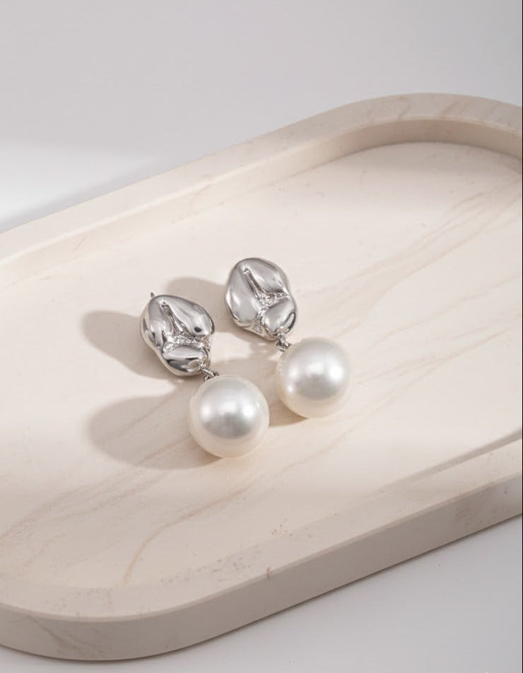 Mochi Stud Baroque Pearl Earrings